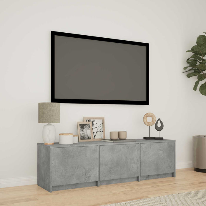 Mobilier TV cu LED Gri Beton 140 x 34 x 40 cm Lemn prelucrat - WALTI WALTI