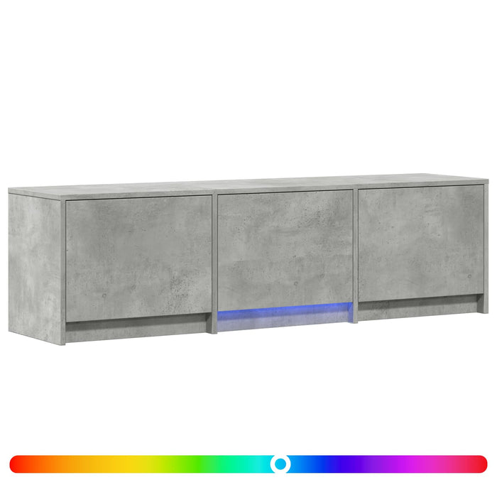 Mobilier TV cu LED Gri Beton 140 x 34 x 40 cm Lemn prelucrat - WALTI WALTI