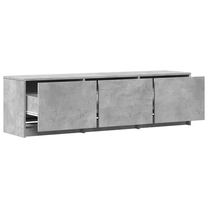 Mobilier TV cu LED Gri Beton 140 x 34 x 40 cm Lemn prelucrat - WALTI WALTI
