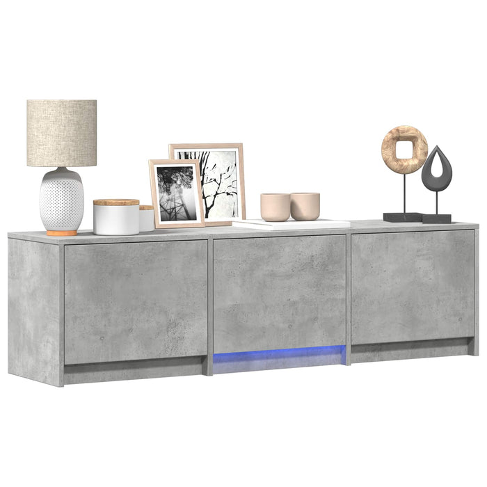 Mobilier TV cu LED Gri Beton 140 x 34 x 40 cm Lemn prelucrat - WALTI WALTI