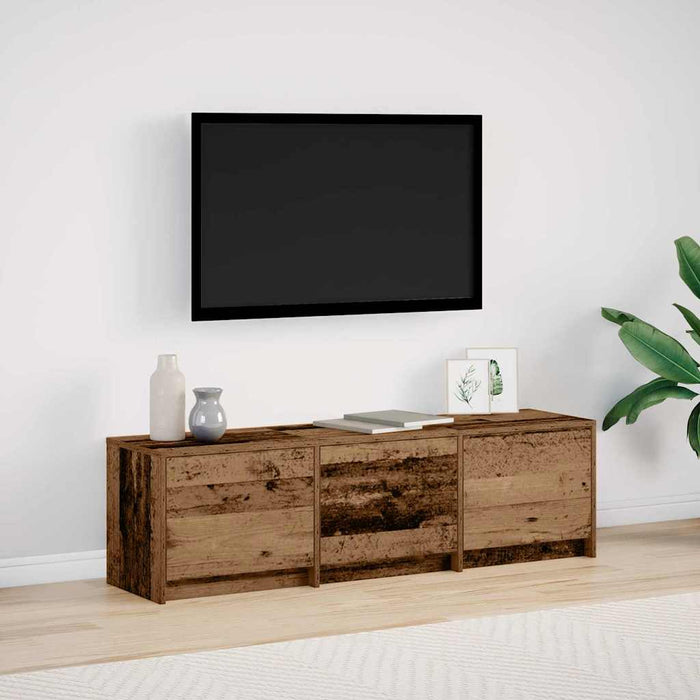 Dulap TV cu LED-uri Lemn Vechi 140 x 34 x 40 cm Lemn compozit - WALTI WALTI