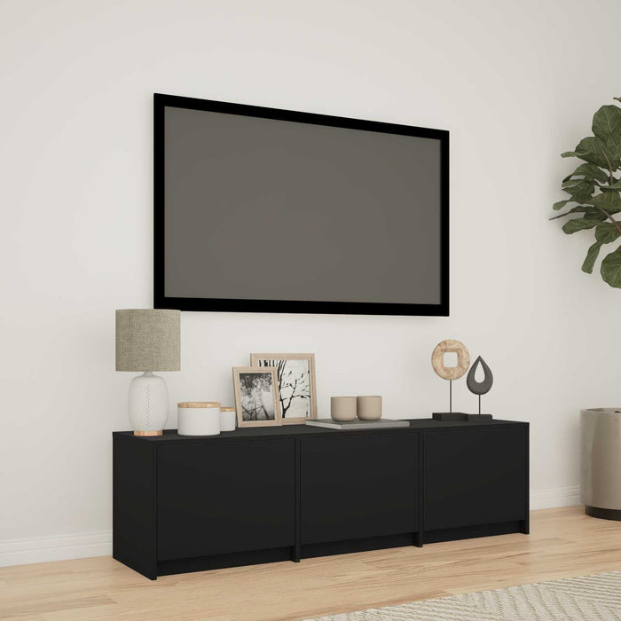Mobilier TV cu LED cu LED Negru 140 x 34 x 40 cm Lemn prelucrat - WALTI WALTI