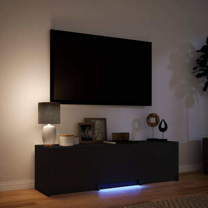 Mobilier TV cu LED cu LED Negru 140 x 34 x 40 cm Lemn prelucrat - WALTI WALTI