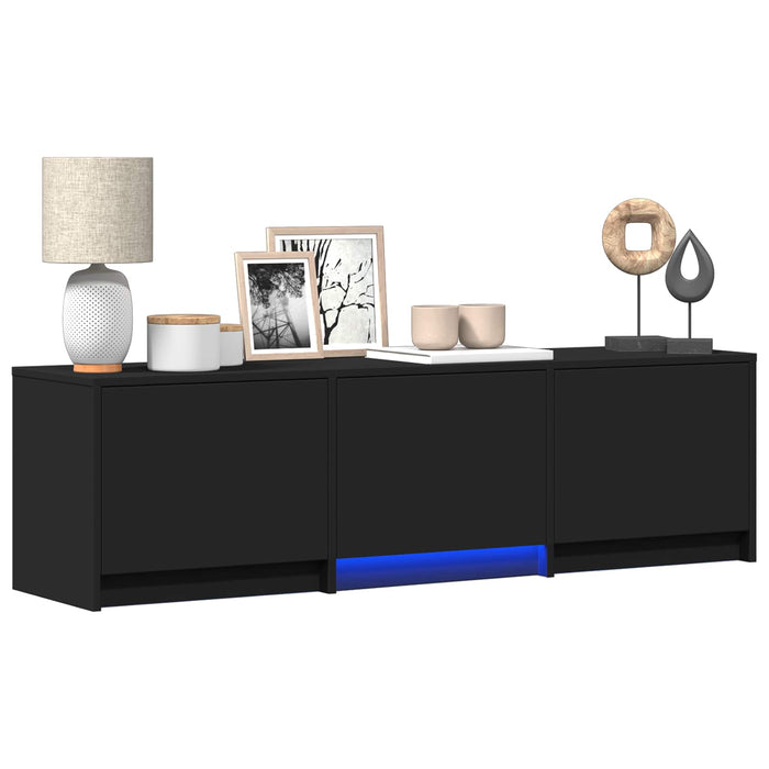 Mobilier TV cu LED cu LED Negru 140 x 34 x 40 cm Lemn prelucrat - WALTI WALTI