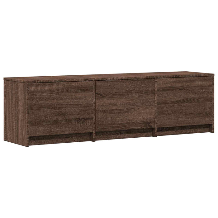 Mobilier TV cu LED Stejar maro 140 x 34 x 40 cm Lemn prelucrat - WALTI WALTI