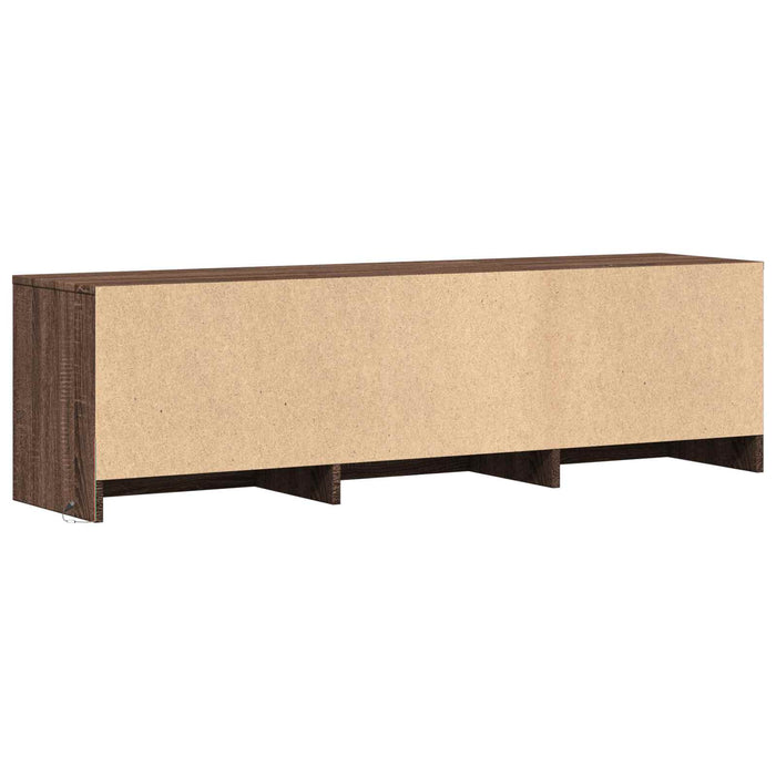 Mobilier TV cu LED Stejar maro 140 x 34 x 40 cm Lemn prelucrat - WALTI WALTI