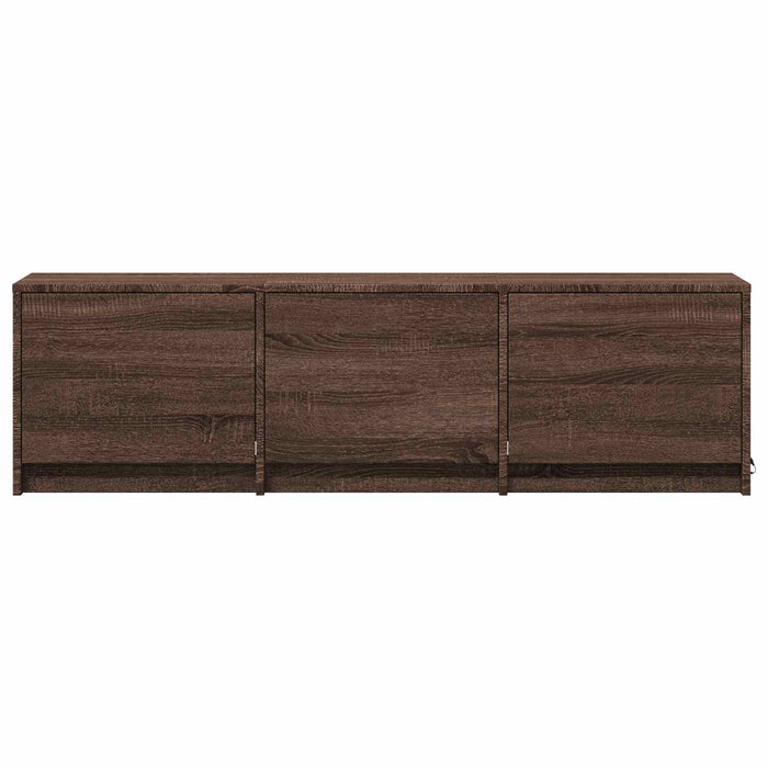 Mobilier TV cu LED Stejar maro 140 x 34 x 40 cm Lemn prelucrat - WALTI WALTI