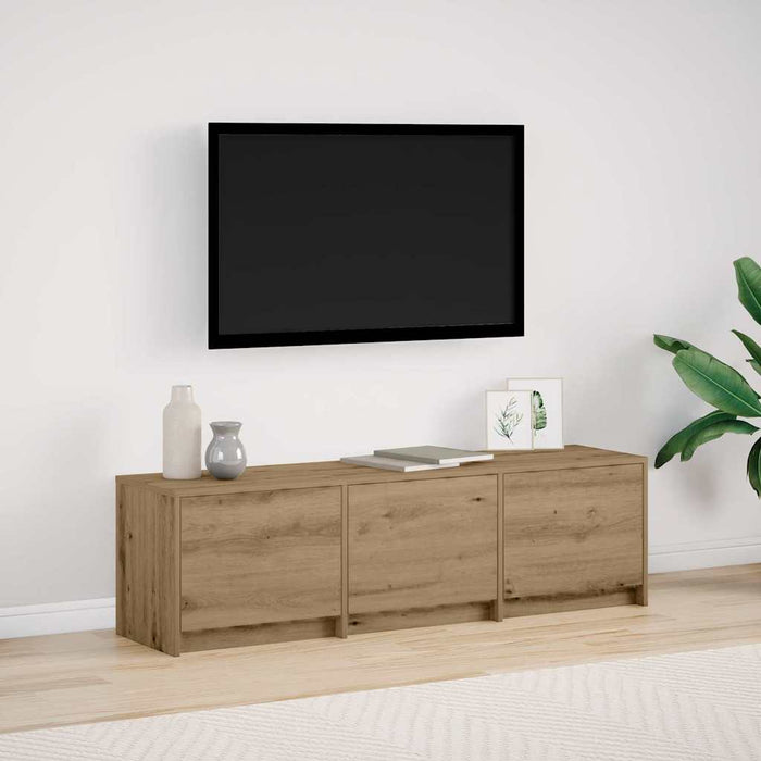 Dulap TV cu LED-uri cu sertar Stejar artizanal 140 x 34 x 40 cm - WALTI WALTI