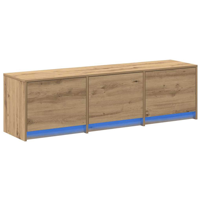 Dulap TV cu LED-uri cu sertar Stejar artizanal 140 x 34 x 40 cm - WALTI WALTI