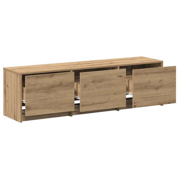 Dulap TV cu LED-uri cu sertar Stejar artizanal 140 x 34 x 40 cm - WALTI WALTI