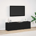 Dulap TV cu LED-uri Stejar Negru 140 x 34 x 40 cm Lemn compozit - WALTI WALTI
