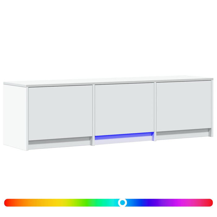 Mobilier TV cu LED Alb 140 x 34 x 40 cm Lemn prelucrat - WALTI WALTI