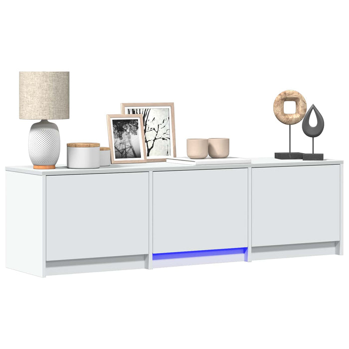 Mobilier TV cu LED Alb 140 x 34 x 40 cm Lemn prelucrat - WALTI WALTI