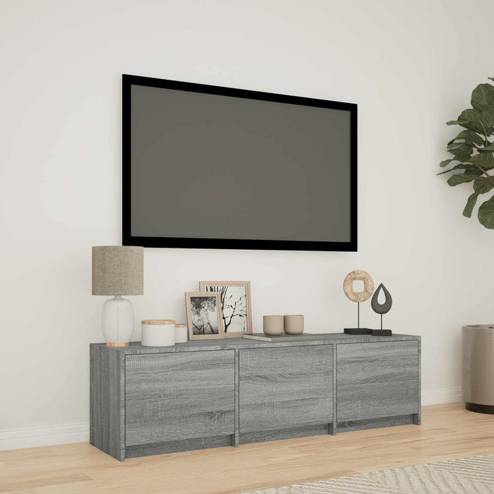 Mobilier TV cu LED Sonoma gri 140 x 34 x 40 cm Lemn prelucrat - WALTI WALTI