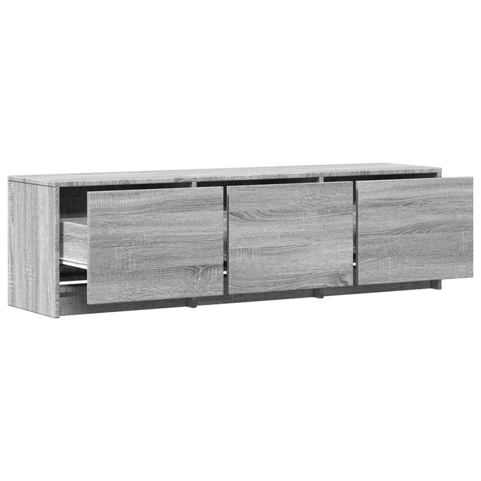 Mobilier TV cu LED Sonoma gri 140 x 34 x 40 cm Lemn prelucrat - WALTI WALTI