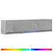 Mobilier TV cu LED Gri Beton 165 x 34 x 40 cm Lemn prelucrat - WALTI WALTI