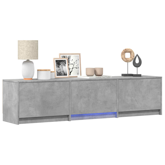 Mobilier TV cu LED Gri Beton 165 x 34 x 40 cm Lemn prelucrat - WALTI WALTI