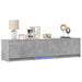 Mobilier TV cu LED Gri Beton 165 x 34 x 40 cm Lemn prelucrat - WALTI WALTI
