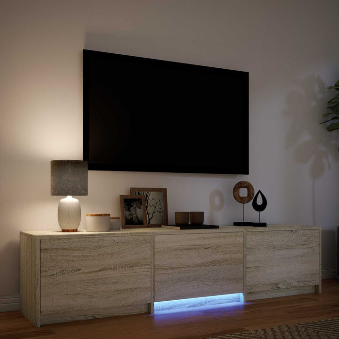 Mobilier TV cu LED cu LED Stejar Sonoma 165 x 34 x 40 cm - WALTI WALTI