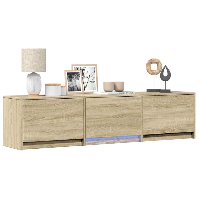 Mobilier TV cu LED cu LED Stejar Sonoma 165 x 34 x 40 cm - WALTI WALTI