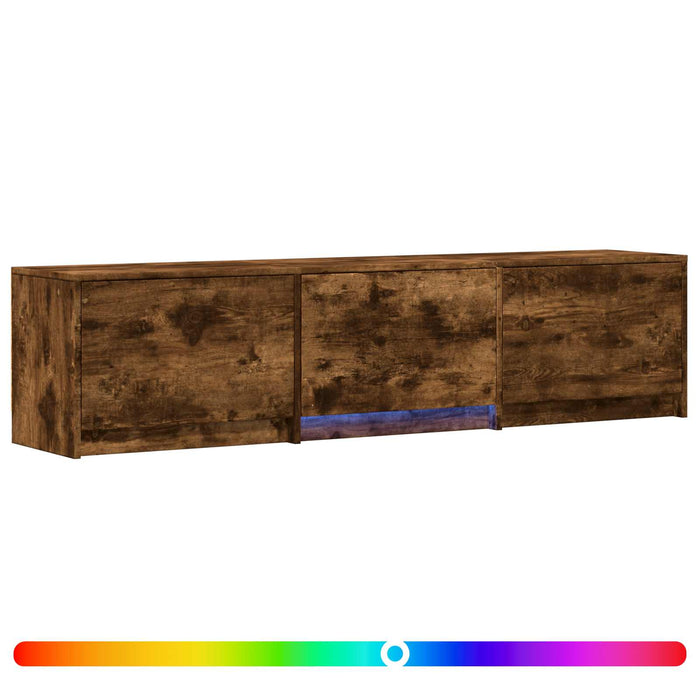 Mobilier TV cu LED cu LED Stejar Afumat 165 x 34 x 40 cm - WALTI WALTI