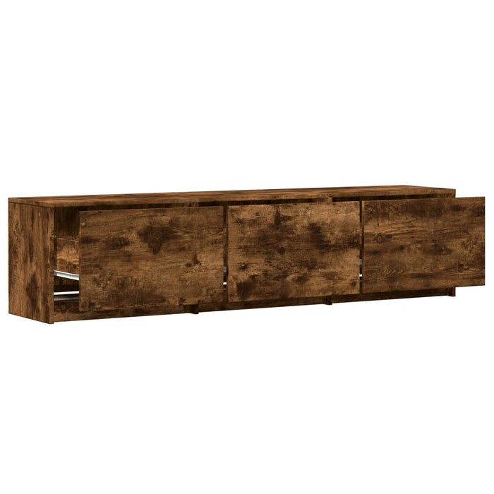 Mobilier TV cu LED cu LED Stejar Afumat 165 x 34 x 40 cm - WALTI WALTI