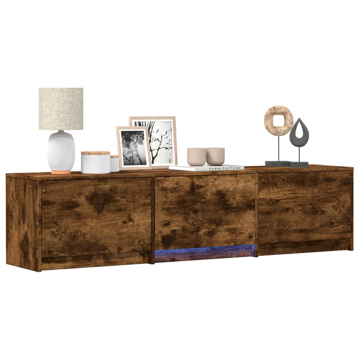 Mobilier TV cu LED cu LED Stejar Afumat 165 x 34 x 40 cm - WALTI WALTI