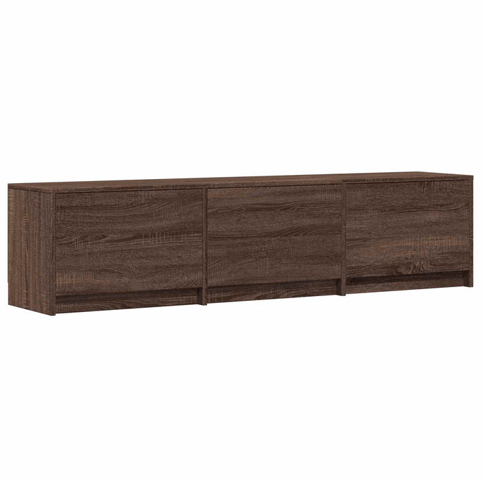 Mobilier TV cu LED Stejar maro 165 x 34 x 40 cm Lemn prelucrat - WALTI WALTI