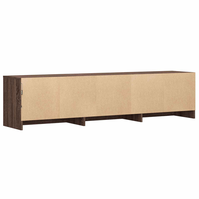 Mobilier TV cu LED Stejar maro 165 x 34 x 40 cm Lemn prelucrat - WALTI WALTI