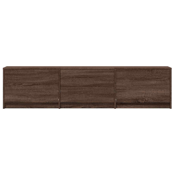 Mobilier TV cu LED Stejar maro 165 x 34 x 40 cm Lemn prelucrat - WALTI WALTI