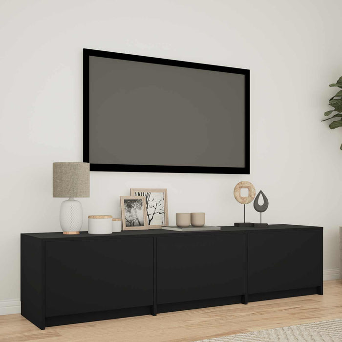 Mobilier TV cu LED cu LED Negru 165 x 34 x 40 cm Lemn prelucrat - WALTI WALTI