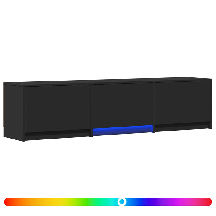 Mobilier TV cu LED cu LED Negru 165 x 34 x 40 cm Lemn prelucrat - WALTI WALTI