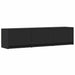 Mobilier TV cu LED cu LED Negru 165 x 34 x 40 cm Lemn prelucrat - WALTI WALTI