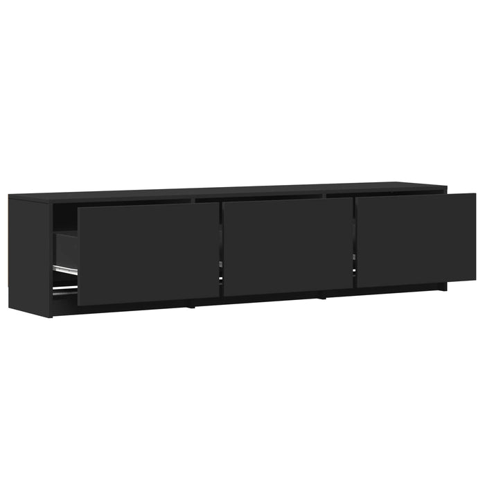 Mobilier TV cu LED cu LED Negru 165 x 34 x 40 cm Lemn prelucrat - WALTI WALTI