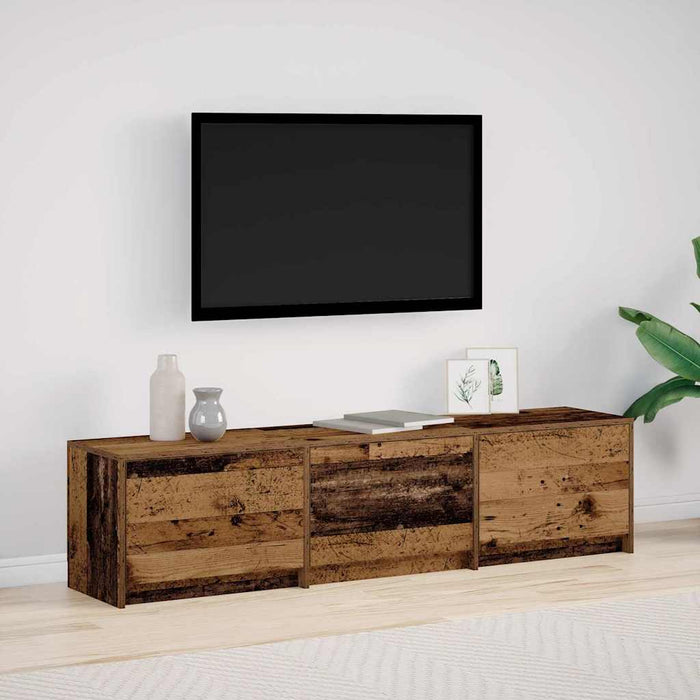 Dulap TV cu LED-uri Lemn Vechi 162 x 34 x 40 cm Lemn compozit - WALTI WALTI
