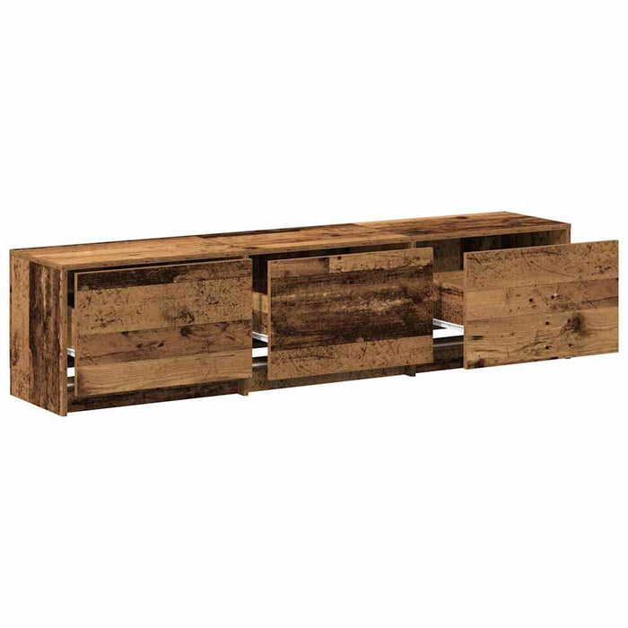 Dulap TV cu LED-uri Lemn Vechi 162 x 34 x 40 cm Lemn compozit - WALTI WALTI