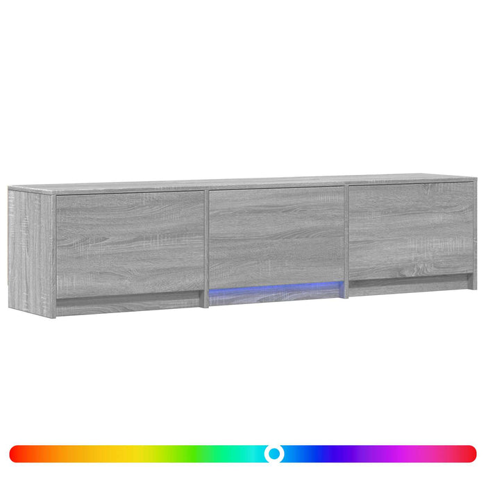 Mobilier TV cu LED Sonoma gri 165 x 34 x 40 cm Lemn prelucrat - WALTI WALTI