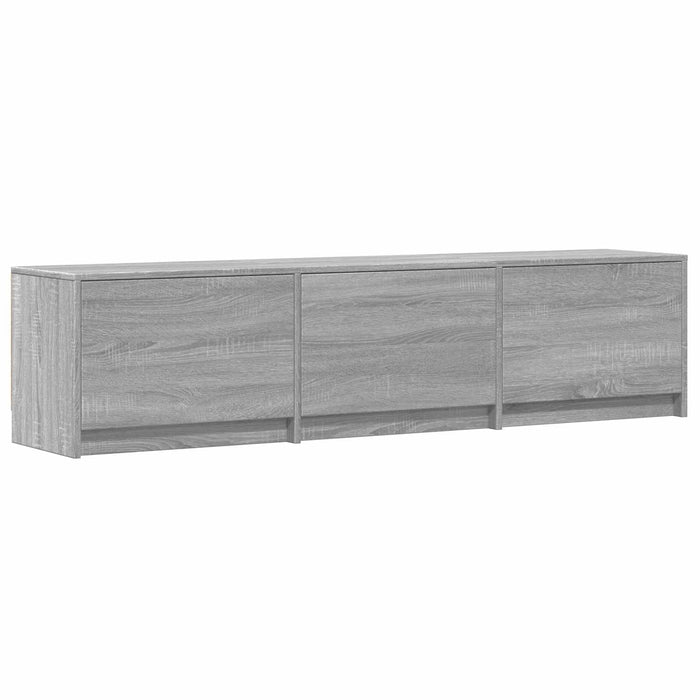 Mobilier TV cu LED Sonoma gri 165 x 34 x 40 cm Lemn prelucrat - WALTI WALTI