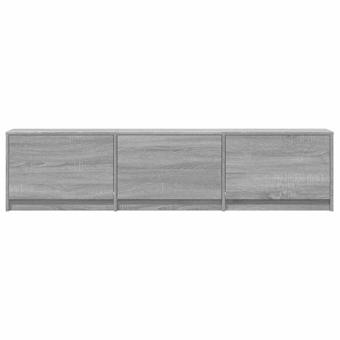 Mobilier TV cu LED Sonoma gri 165 x 34 x 40 cm Lemn prelucrat - WALTI WALTI