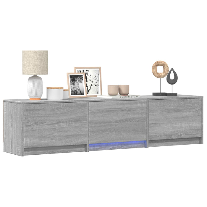 Mobilier TV cu LED Sonoma gri 165 x 34 x 40 cm Lemn prelucrat - WALTI WALTI