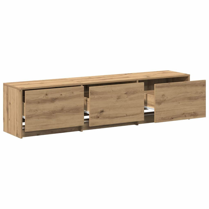 Dulap TV cu LED-uri cu sertar Stejar artizanal 162 x 34 x 40 cm - WALTI WALTI