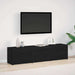 Dulap TV cu LED-uri Stejar Negru 162 x 34 x 40 cm Lemn compozit - WALTI WALTI