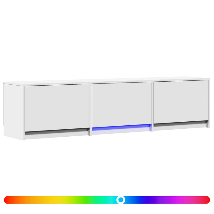 Mobilier TV cu LED cu LED Alb 165 x 34 x 40 cm Lemn prelucrat - WALTI WALTI