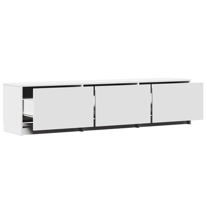 Mobilier TV cu LED cu LED Alb 165 x 34 x 40 cm Lemn prelucrat - WALTI WALTI