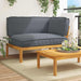 Set de canapea Antracit 133 x 92 x 69 cm Lemn Solid de Acacia - WALTI WALTI