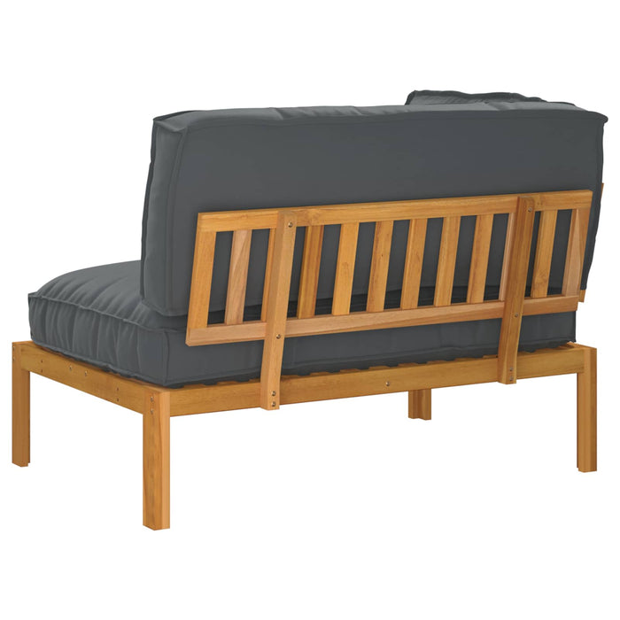 Set de canapea Antracit 133 x 92 x 69 cm Lemn Solid de Acacia - WALTI WALTI