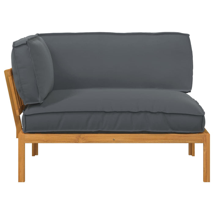 Set de canapea Antracit 133 x 92 x 69 cm Lemn Solid de Acacia - WALTI WALTI