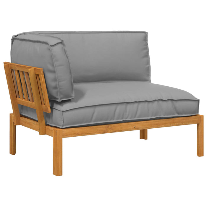 Set de canapea Simplu Gri 133 x 92 x 69 cm Lemn Solid de Acacia WALTI