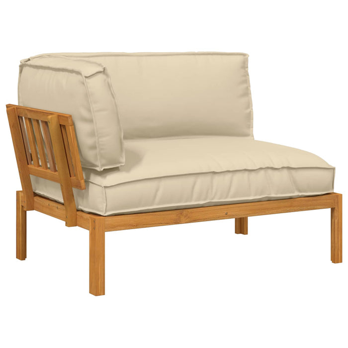 Set de canapea Simplu Bej 133 x 92 x 69 cm Lemn Solid de Acacia WALTI
