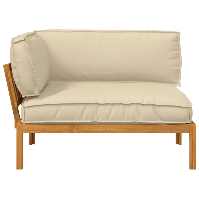 Set de canapea Simplu Bej 133 x 92 x 69 cm Lemn Solid de Acacia WALTI